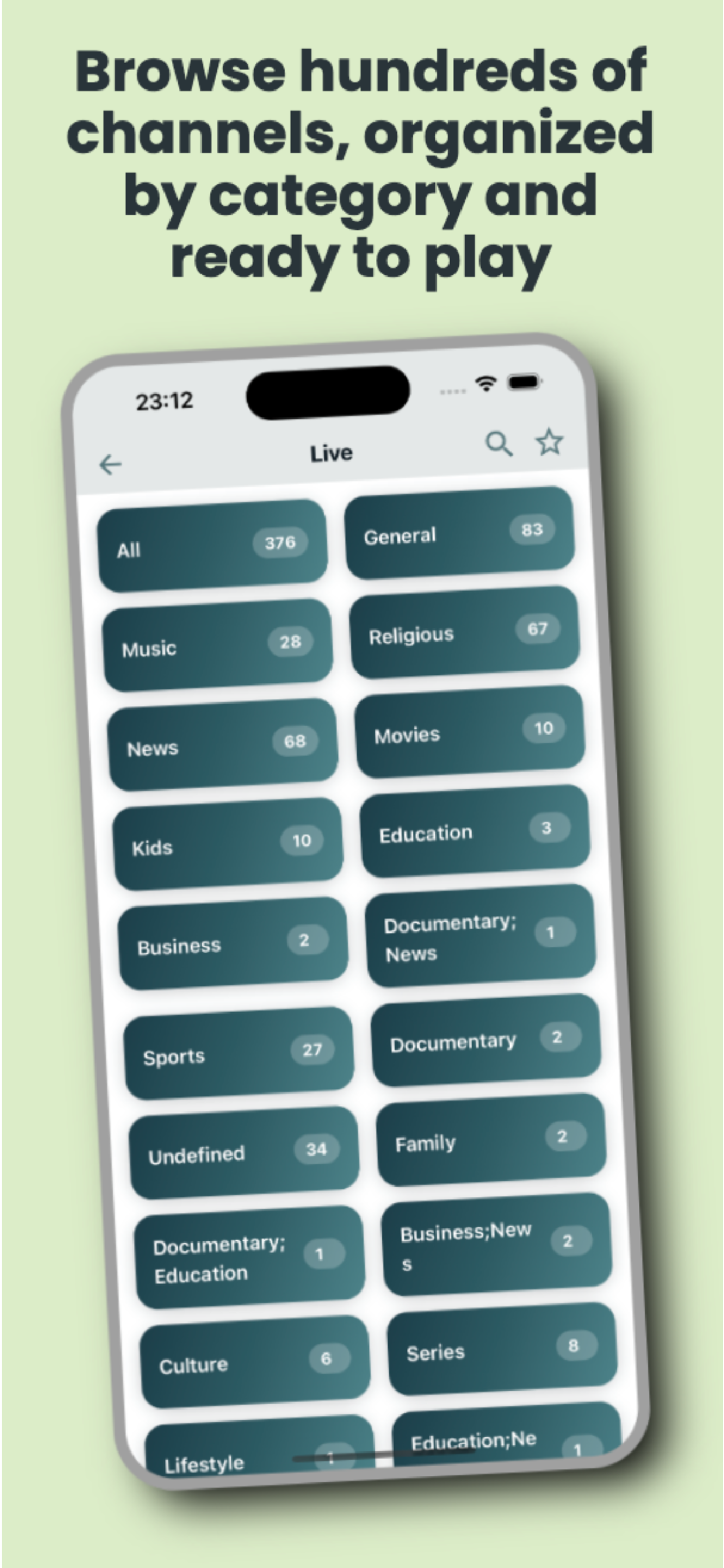 Video player screen